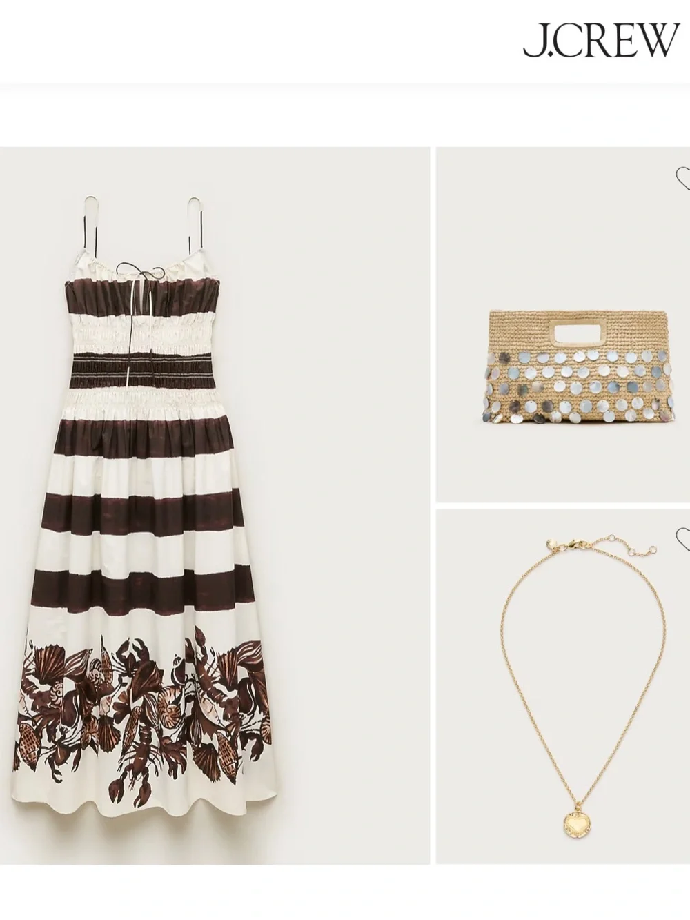 J. Crew Reverie dress in lobster & seashell print